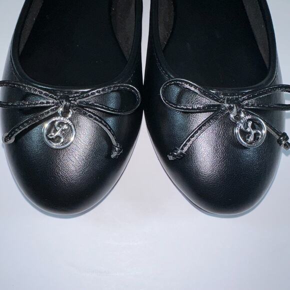 Sam & Libby Shoes Women's 7.5 Black Callan Ballet Flat Shoes Preppy - Picture 2 of 12
